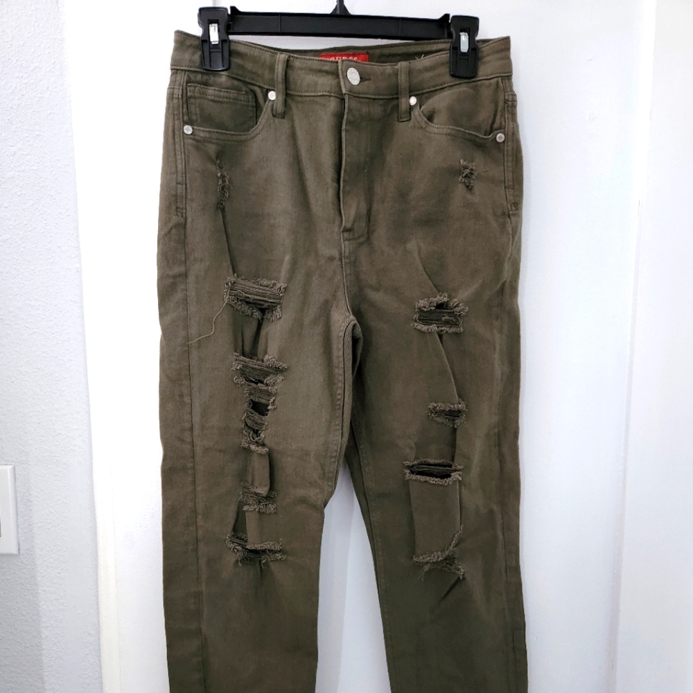 Green olive jeans